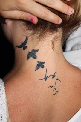 Flying Birds On Neck